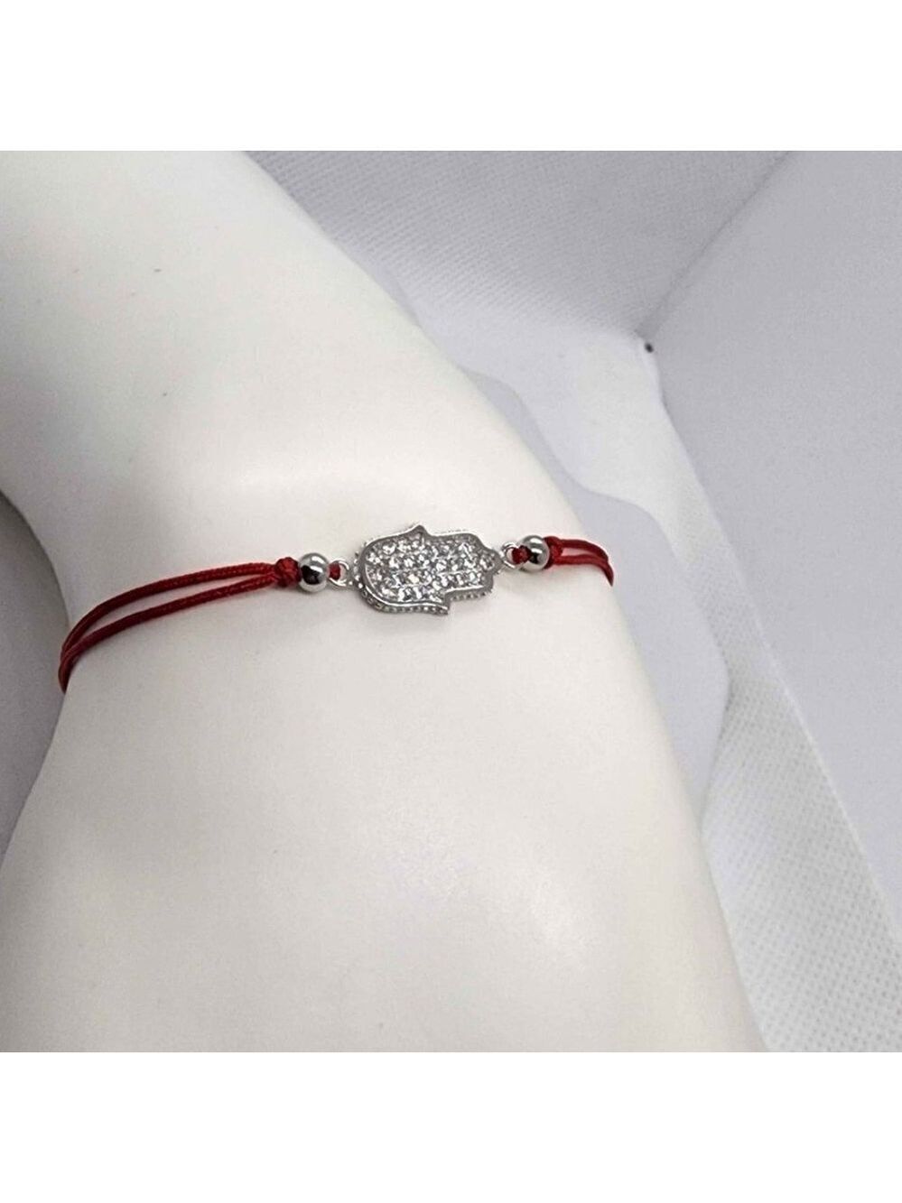 NEW Sterling Silver 925 Hamsa Design With Adjustable Bracelet